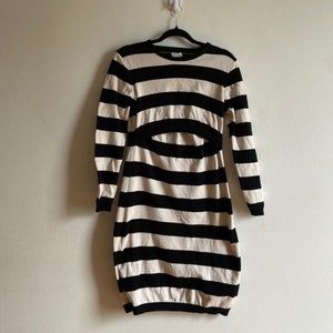 Boob design Maternity nursing stripes dress